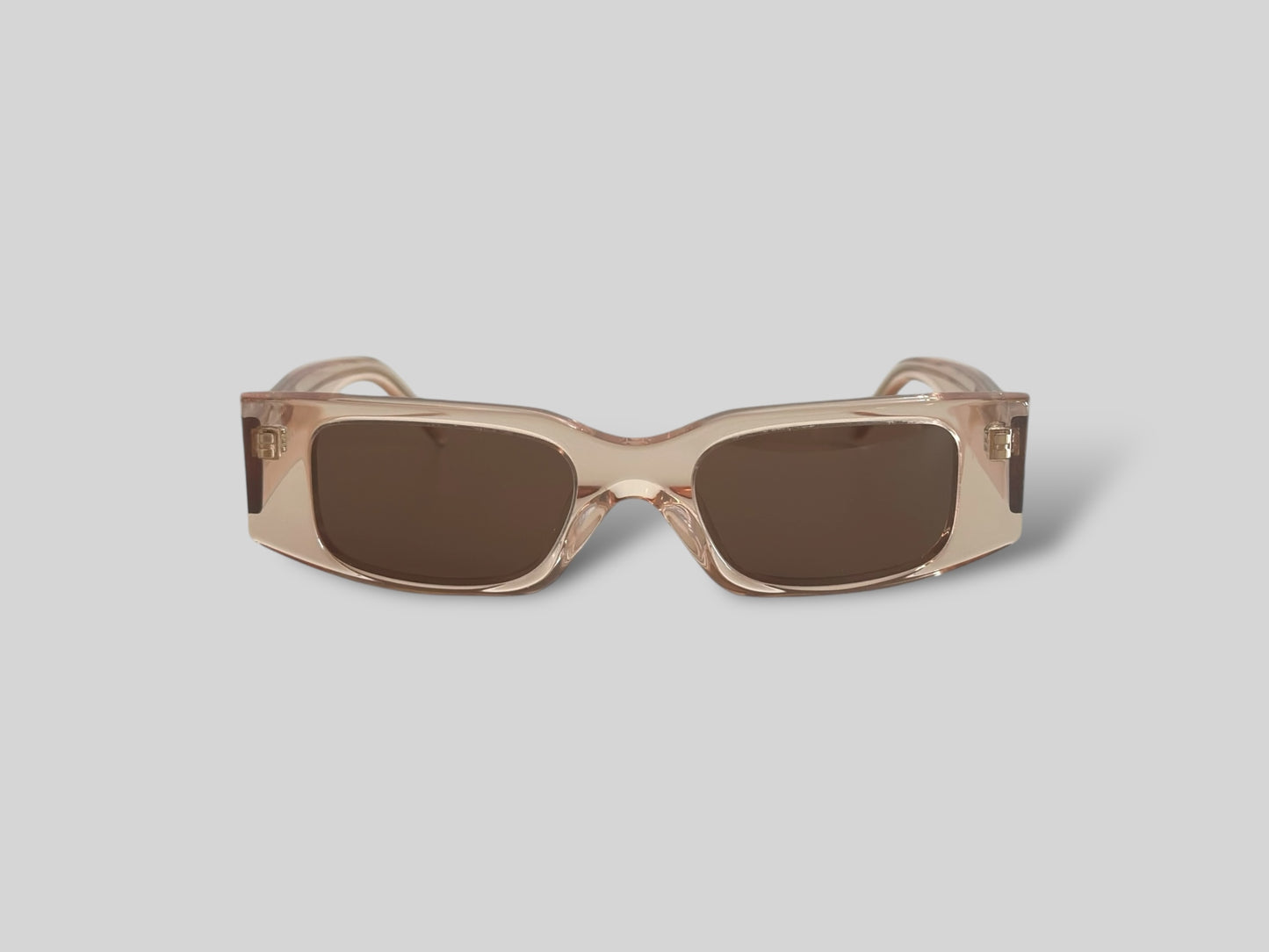 Nina Rectangular Polarised Acetate Sunglasses Pink