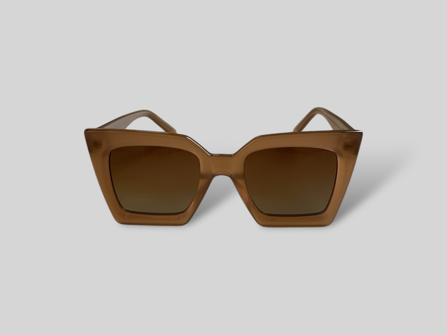 Faye Oversized Polarised Acetate Sunglasses Light Mauve
