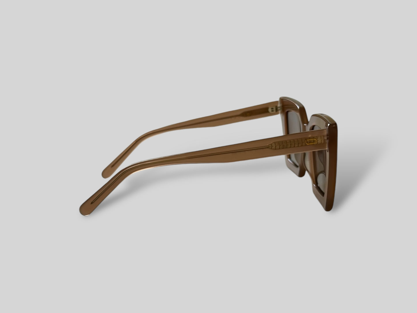 Faye Oversized Polarised Acetate Sunglasses Light Mauve