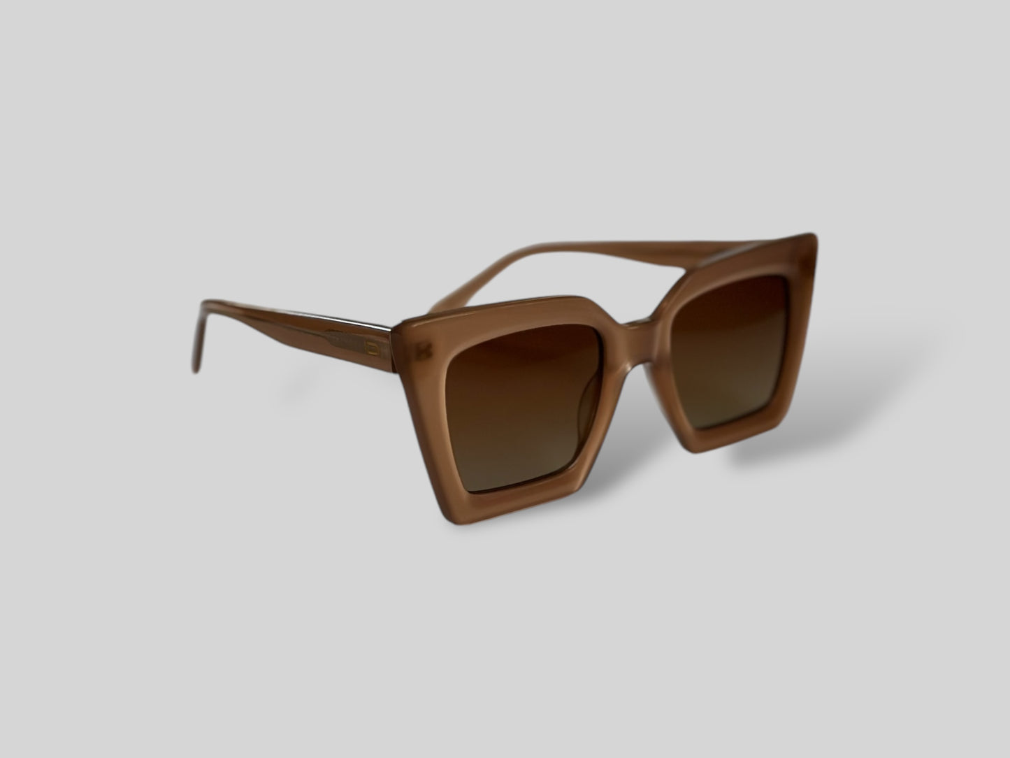 Faye Oversized Polarised Acetate Sunglasses Light Mauve
