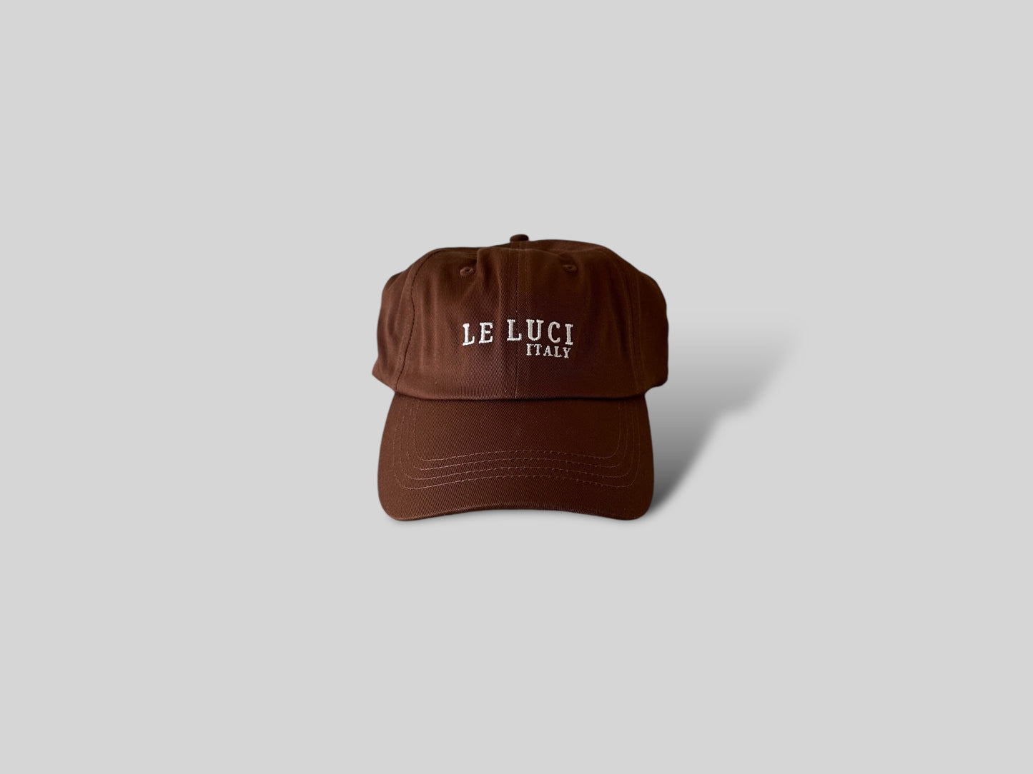 Le Luci Embroidered Cap Brown