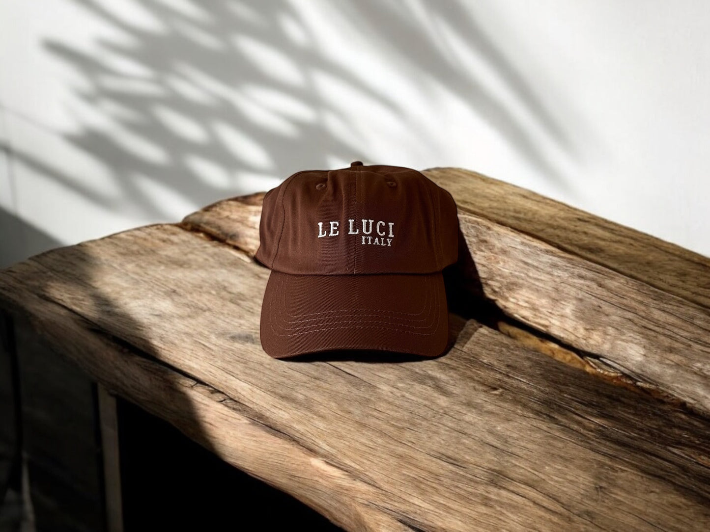 Le Luci Embroidered Cap Brown
