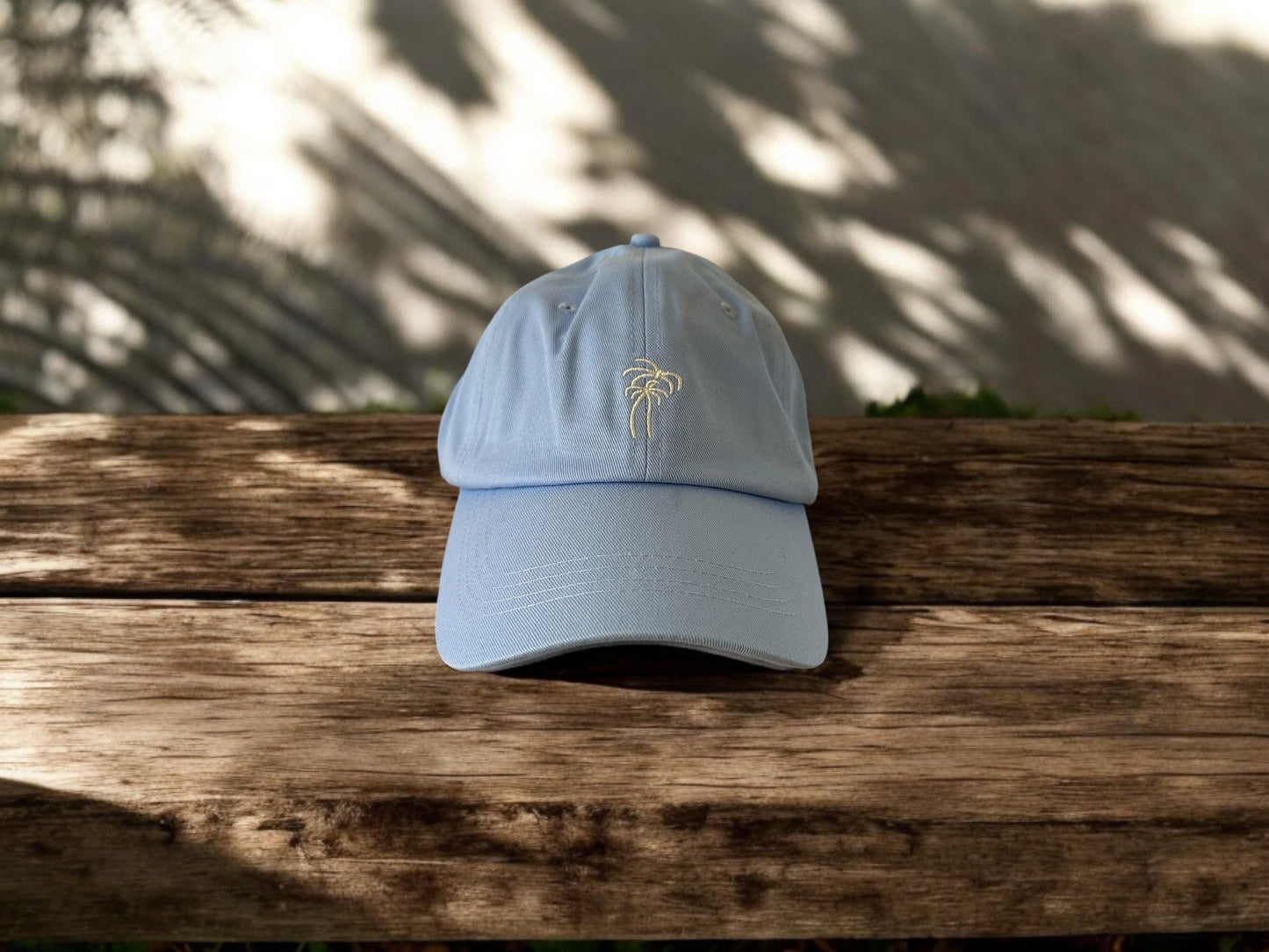 Trapani Palm Embroidered Cap Blue