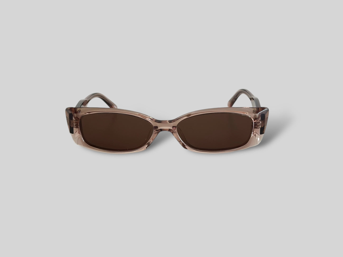 Rata Rectangular Polarised Acetate Sunglasses Pink