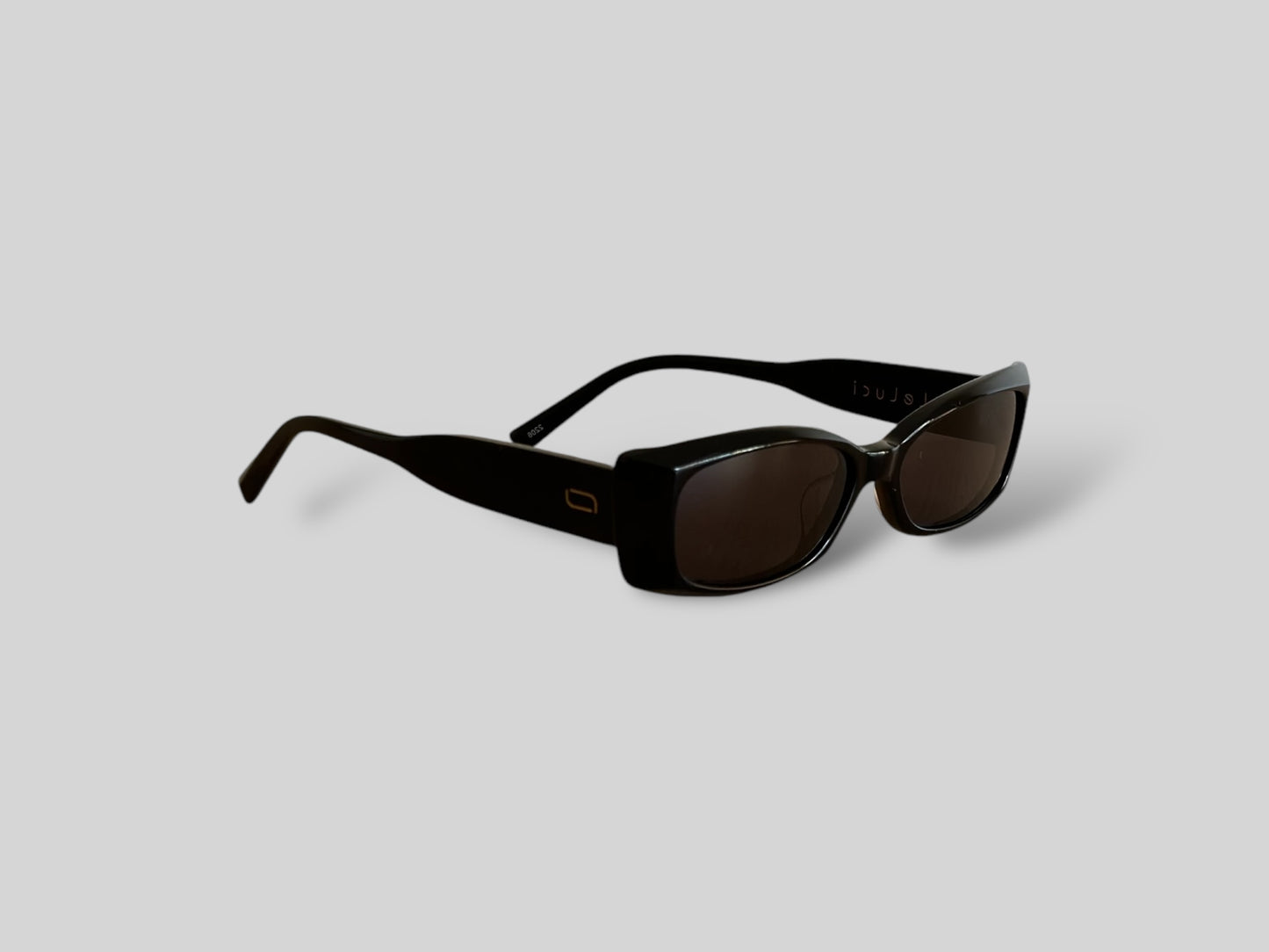 Rata Rectangular Polarised Acetate Sunglasses Black