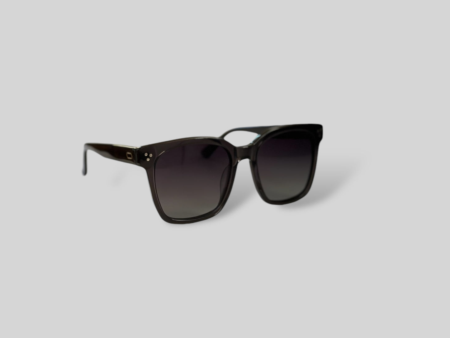 Black Polarised Round Sunglasses