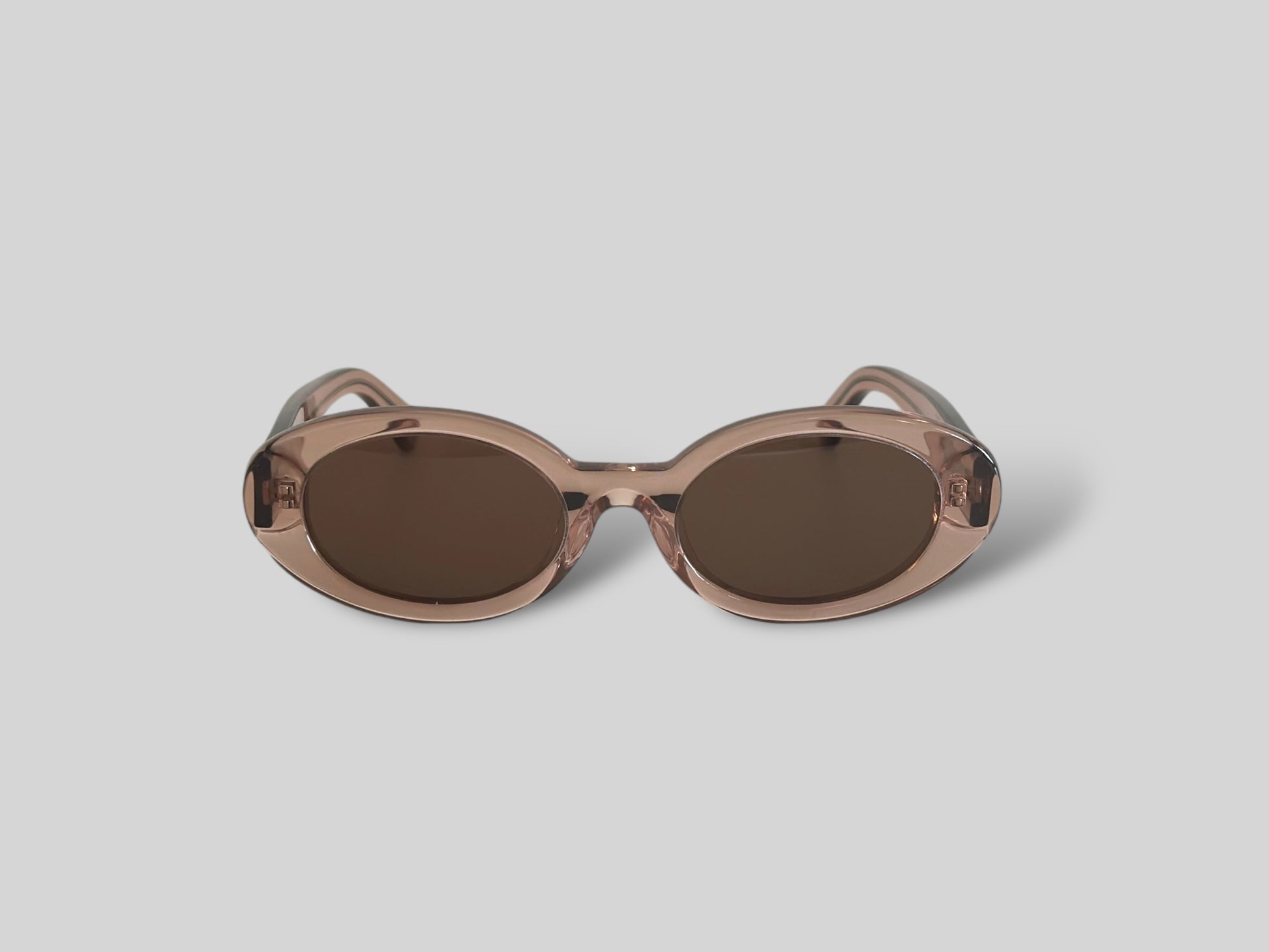 Bambi Oval Polarised Acetate Sunglasses Pink Front