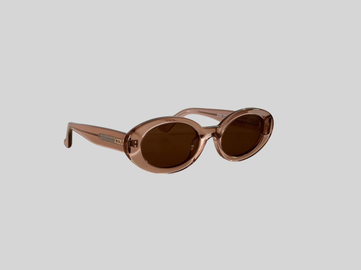 Bambi Oval Polarised Acetate Sunglasses Pink Side Angle