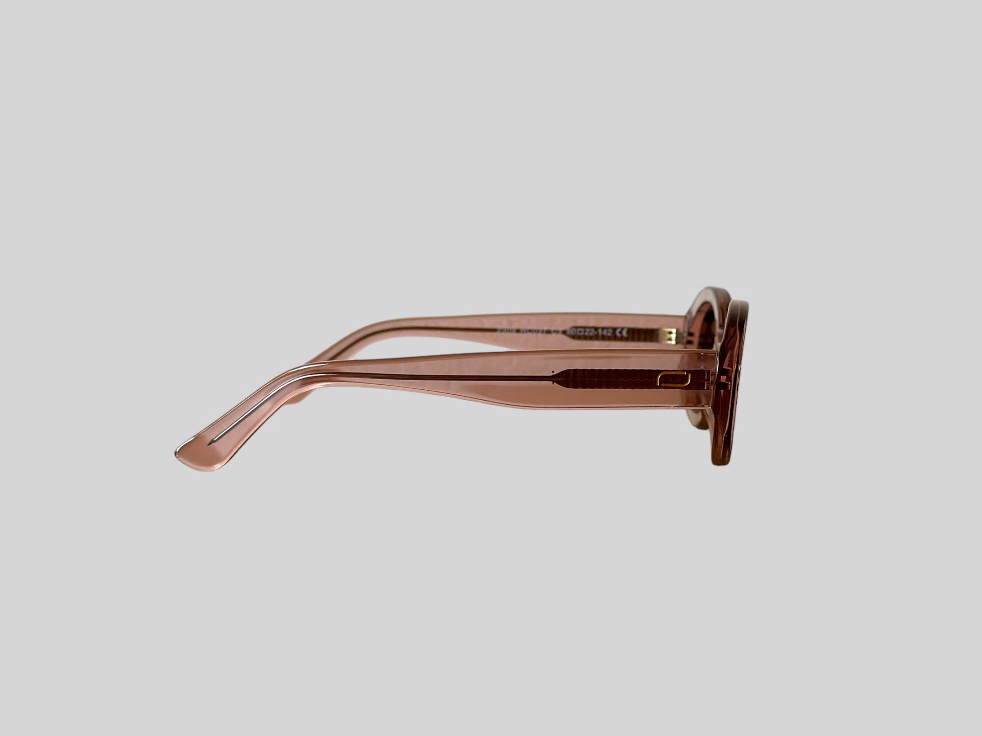 Bambi Oval Polarised Acetate Sunglasses Pink Straight Side