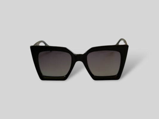 Faye Oversized Polarised Acetate Sunglasses Black