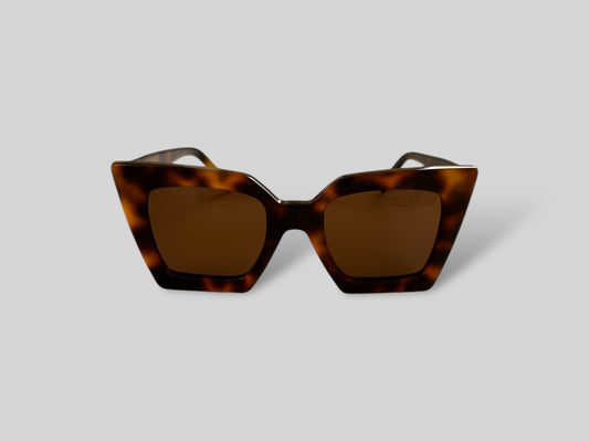 Faye Oversized Polarised Acetate Sunglasses Tort