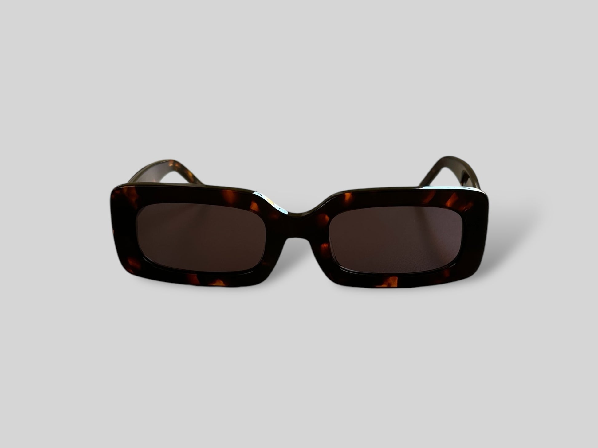 Lydia tortoises shell rectangular acetate sunglasses 