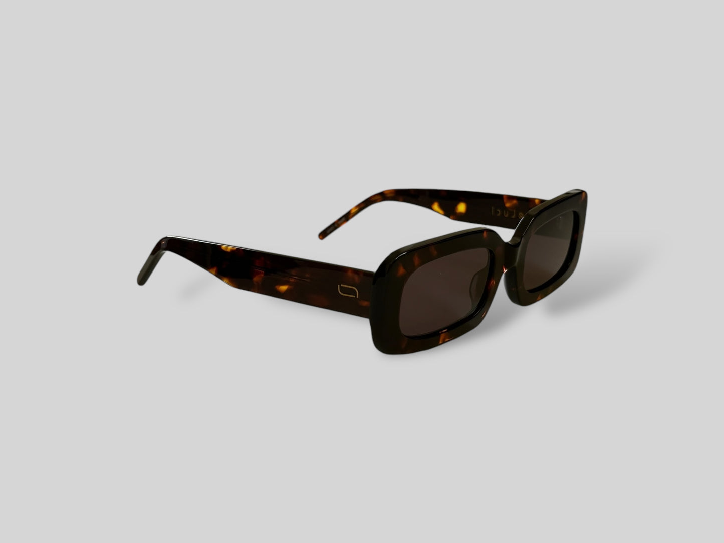 Lydia tortoises shell rectangular acetate sunglasses side 