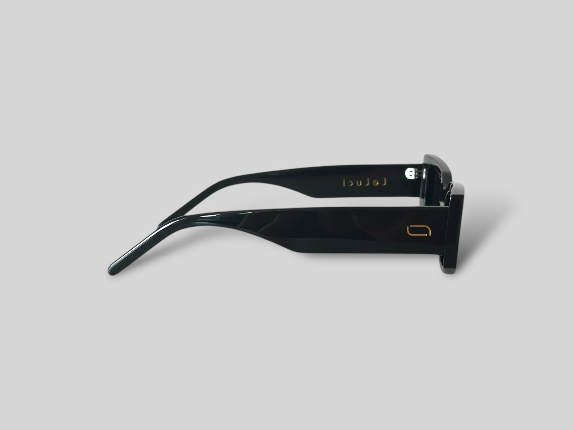nina rectangular-polarised acetate sunglasses black Straight Side